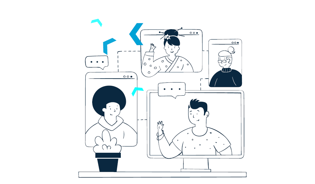 Outsourced Employee Collaborating Illustration