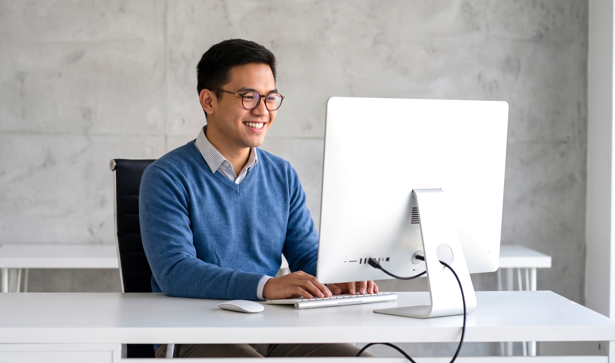 IT professional in a modern office, showcasing the benefits of reliable ServiceNow outsourcing